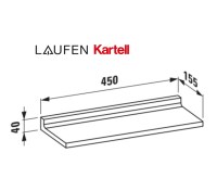 MEDIDAS REPISA PARED 45cm KARTELL LAUFEN